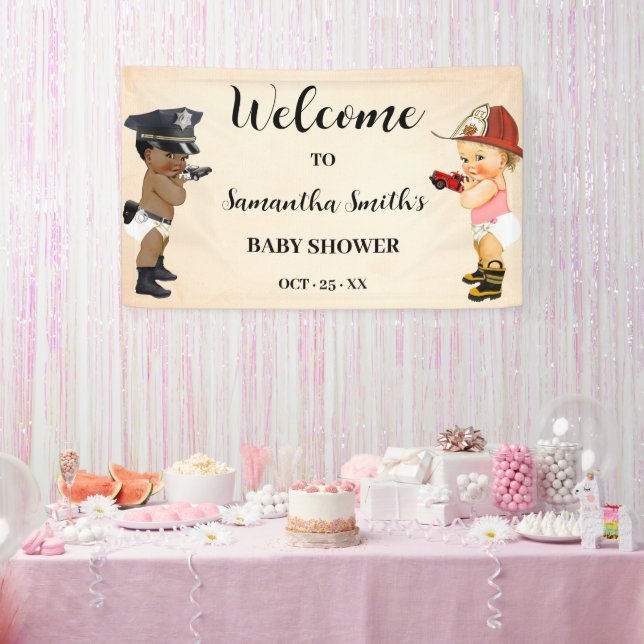 Banderoles Little Recruit on the Way Welcome Baby Shower (Fête)