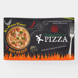 Banderoles Livraison de pizza Café pizza Restaurant Pizza ouv