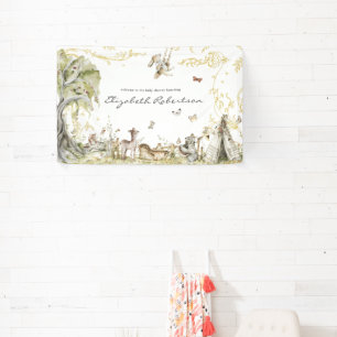 Banderoles Livre d'histoires   Accueil du Baby shower foresti