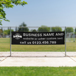 Banderoles Logo Black Business Entreprise extérieur 10' long 