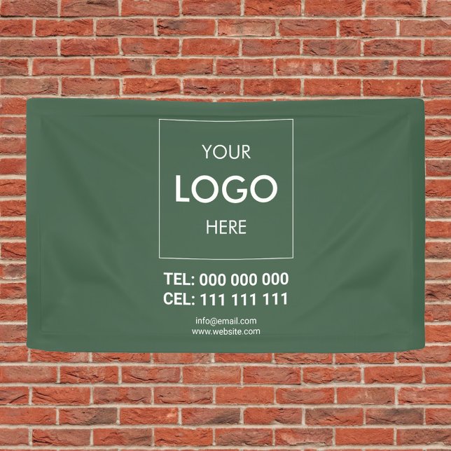 Banderoles Logo commercial publicitaire vert (Créateur téléchargé)