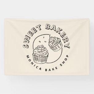 Banderoles Logo de boulangerie sucrée vintage