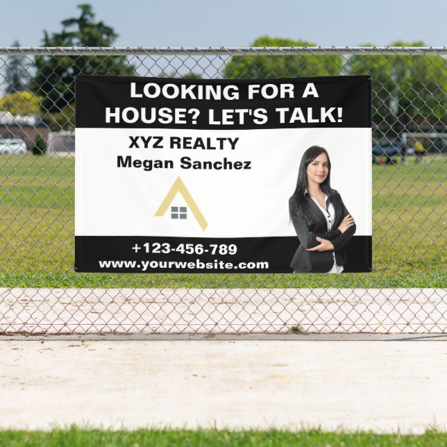 Banderoles Logo de courtier immobilier personnalisé promotion (Insitu)