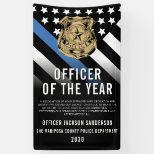 Banderoles Logo de l'agent de police de l'année de la force d