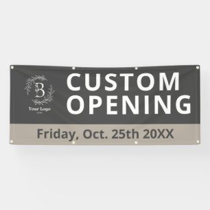 Banderoles Logo de l'entreprise - Logo personnalisé Ouverture