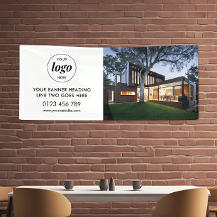 Banderoles Logo de l'entreprise moderne Publicité Contexte Ph