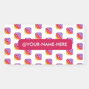 Banderoles logo de l'entreprise personnalisé instagram arrièr
