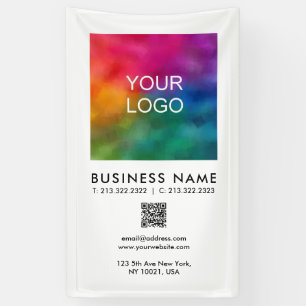 Banderoles Logo de l'entreprise personnalisée QR Code Promoti