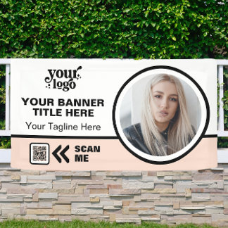 Banderoles Logo de l'entreprise QR Code photo intérieur extér