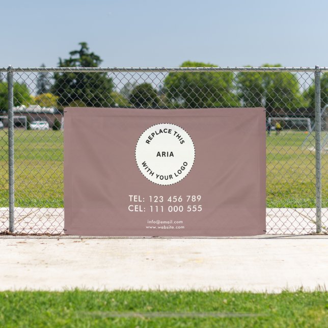 Banderoles Logo d'entreprise de publicité Simple Marron (Insitu)