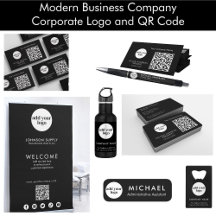 Logo d'entreprise et code QR de la société Modern