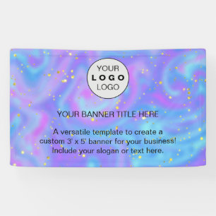 Banderoles Logo d'entreprise Marine Blue Professional 5"