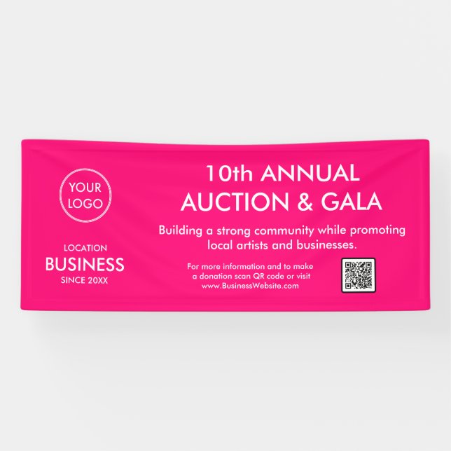 Banderoles Logo d'entreprise minimaliste simple et moderne Ma (Horizontal)