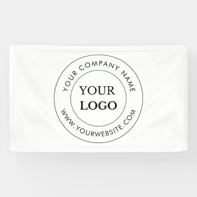 Banderoles Logo d'entreprise personnalisé et marquage d'entre (Horizontal)