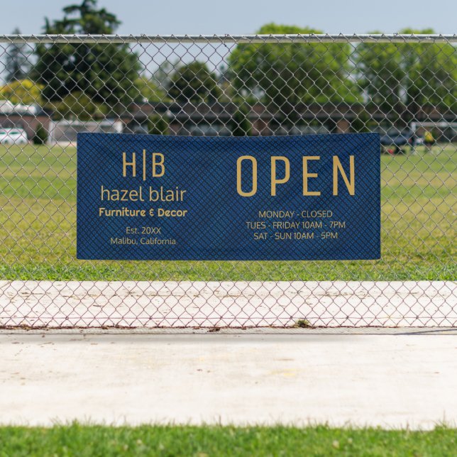 Banderoles Logo d'entreprise personnalisé Monogramme Motif bl (En situation)