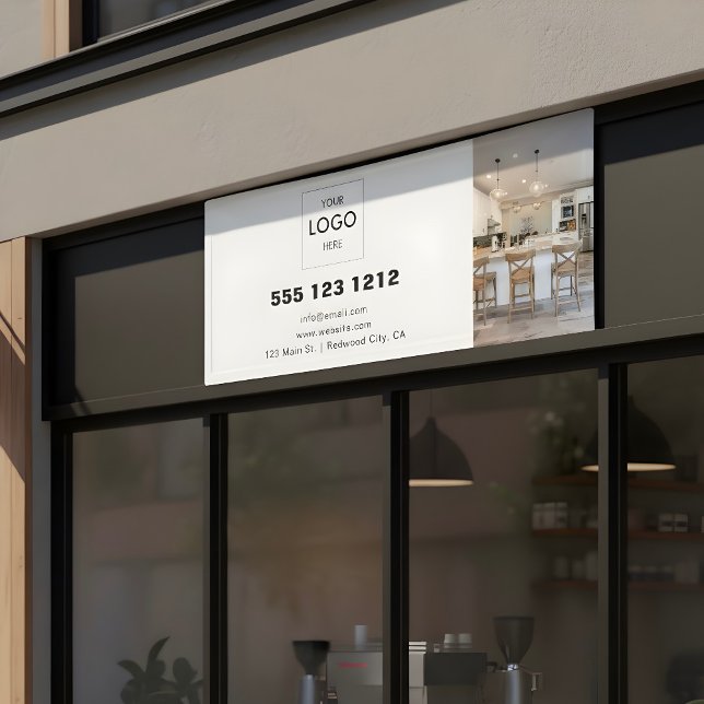 Banderoles Logo d'entreprise photo moderne minimaliste (Créateur téléchargé)