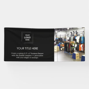 Banderoles Logo d'entreprise   Photo promotionnelle moderne n