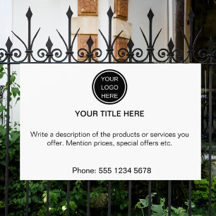 Banderoles Logo d'entreprise promotionnel moderne Texte publi