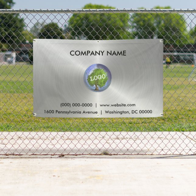 Banderoles Logo d'entreprise Silver Outdoor (En situation)