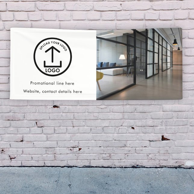 Banderoles Logo d'entreprise simple et moderne photo et texte (Modern Simple Business Logo Photo & Text Banner)