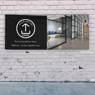 Banderoles Logo d'entreprise simple moderne photo et texte no