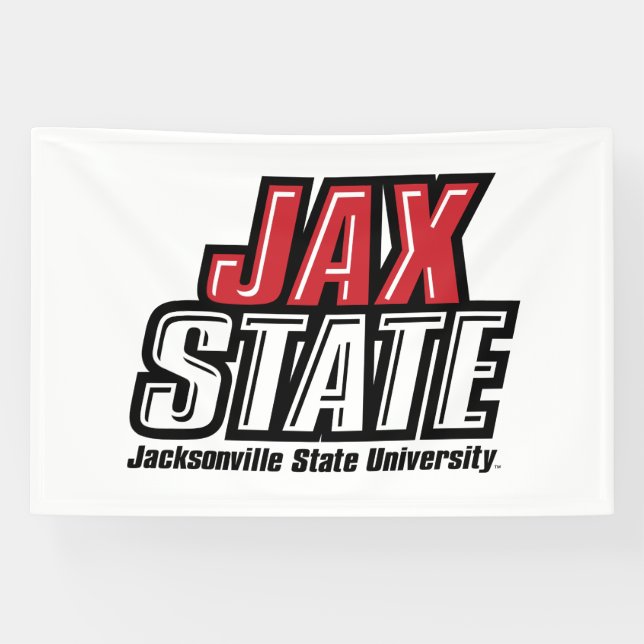 Banderoles Logo d'état de Jacksonville State University JAX S (Horizontal)