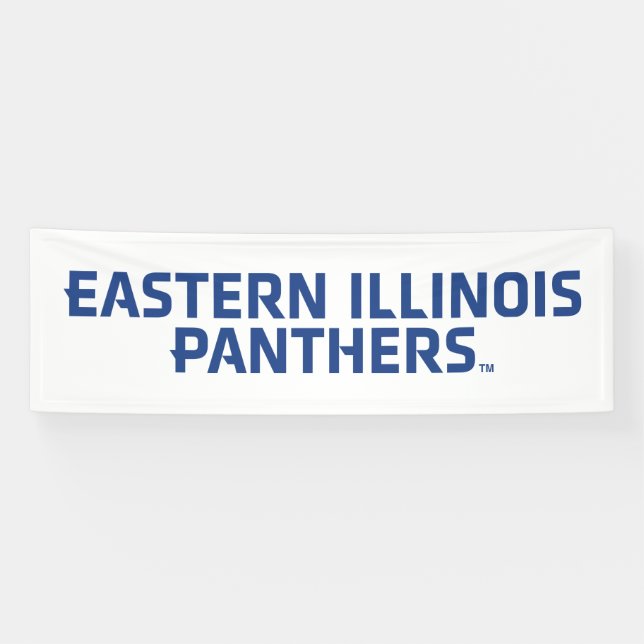Banderoles Logo du texte Eastern Illinois Panthers (Horizontal)