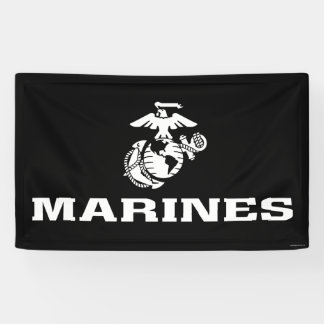Banderoles Logo empilé USMC - Blanc