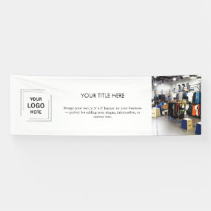 Banderoles Logo Entreprise   Photo Moderne Minimaliste Blanc 