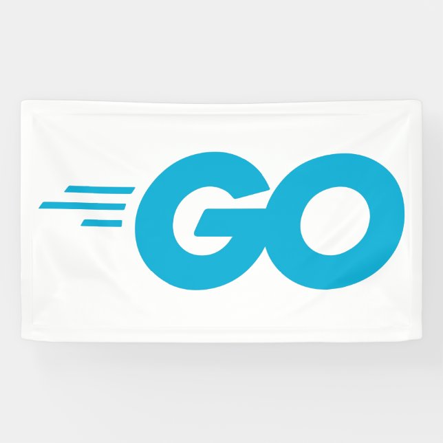 Banderoles Logo Golang (Go Programming Language) (Horizontal)