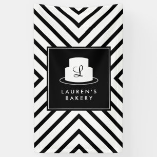 Banderoles Logo Monogramme de gâteau avec Boulangerie Motif e