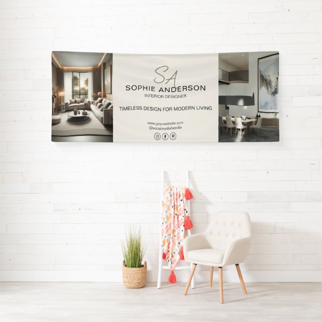 Banderoles Logo Monogramme moderne Photo Professionnel (Insitu)