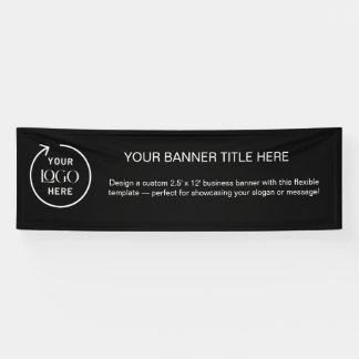 Banderoles Logo Noir | Entreprise Moderne Professionnelle 2,4