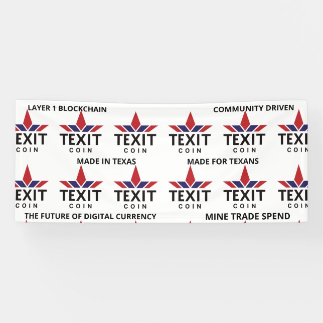 Banderoles Logo officiel de la pièce Texit Carrelé en blanc (Horizontal)