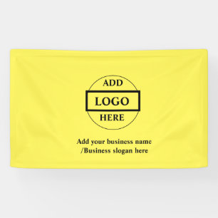 Banderoles Logo personnalisé simple et élégant ici entreprise