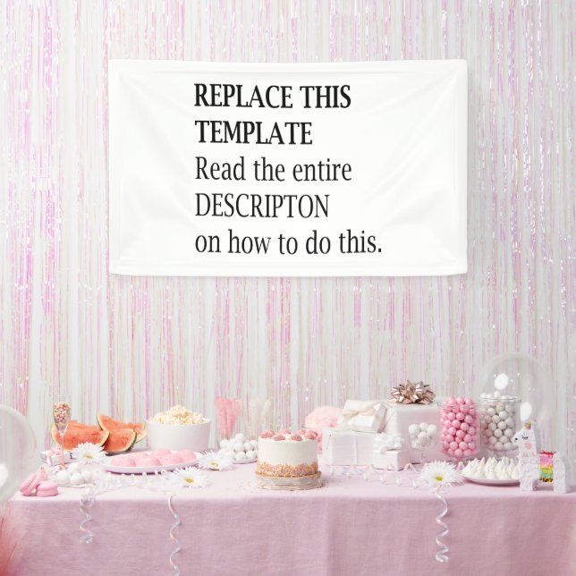 Banderoles Logo Photo Personnalisé Art Slogan Créez-Le Vous-M (Fête)