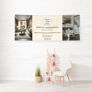 Banderoles Logo Photo Professionnel Entreprise Moderne