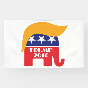 Banderoles Logo républicain Donald Trump pour éléphants