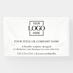 Banderoles Logo Simple Minimaliste pour Entreprise Profession