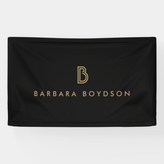 Banderoles Logo vintage Gold/Black Monogram (Horizontal)