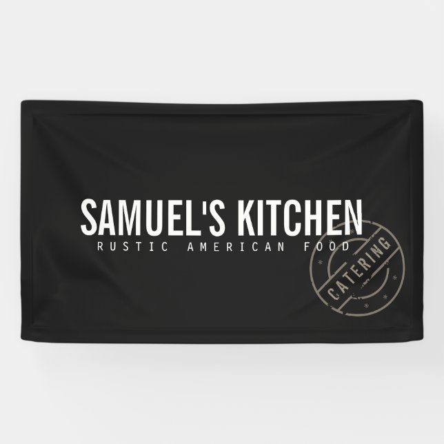 Banderoles Logo vintage Rustique Bold Timoté gris foncé (Horizontal)