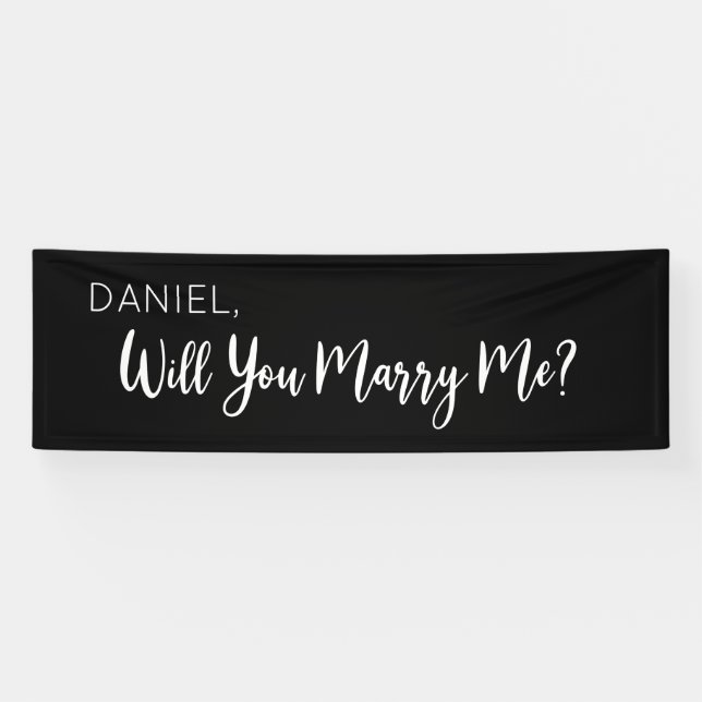 Banderoles Lona  Will you Marry Me Proposal Sign banner  (Horizontal)