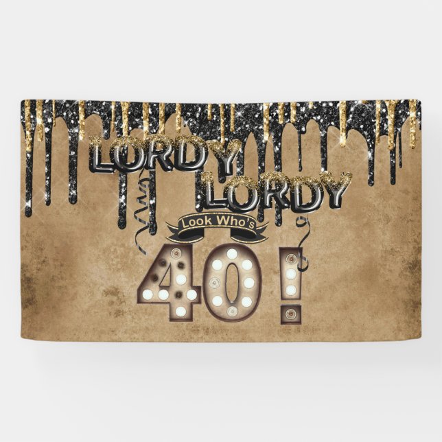 Banderoles Look Look Who's 40 Birthday Balloons (Horizontal)