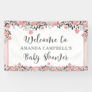 Banderoles L'or rose chic de baby shower rougissent accueil