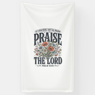 Banderoles Louange florale chrétienne Louange au Seigneur Psa