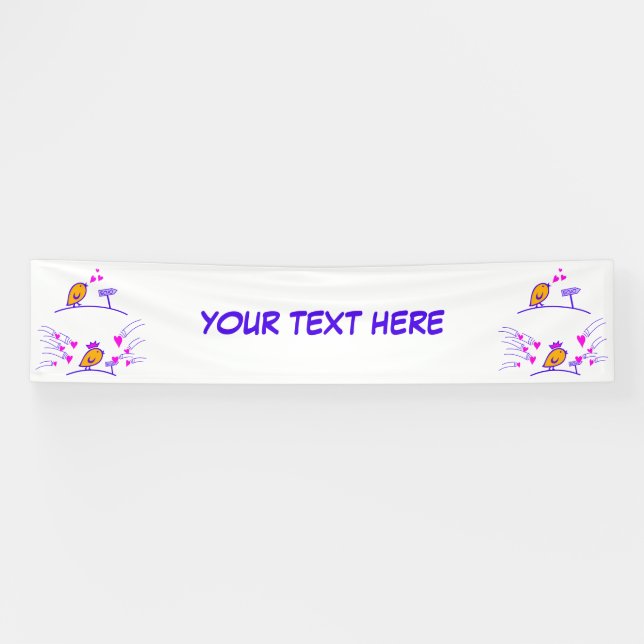 Banderoles LOVE ECHO - Comic Birds Tweetlercools 3 (Horizontal)