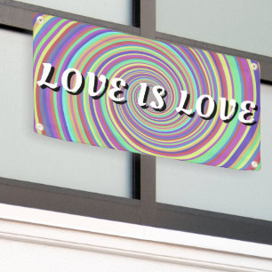 Banderoles Love Is Love Fierté