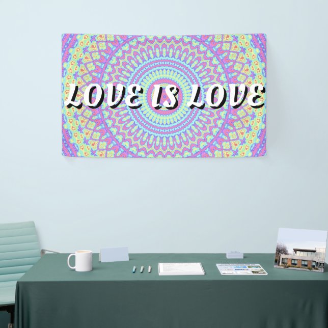 Banderoles Love Is Love Fierté (Salon professionnel)