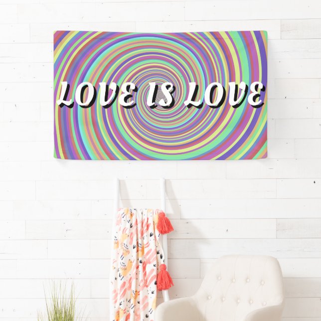 Banderoles Love Is Love Fierté (En situation)