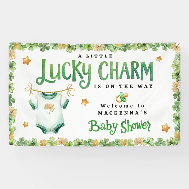Banderoles Lucky Charm Baby shower (Horizontal)